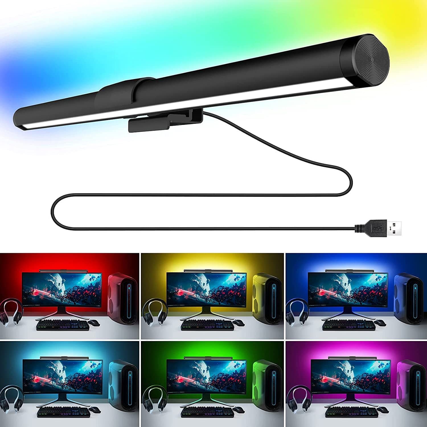 Best-selling LED Eye-Care Anti-Blue Light Screen Light Bar Dual-Sided Glow Monitor Lamp for Office Computer Desk
