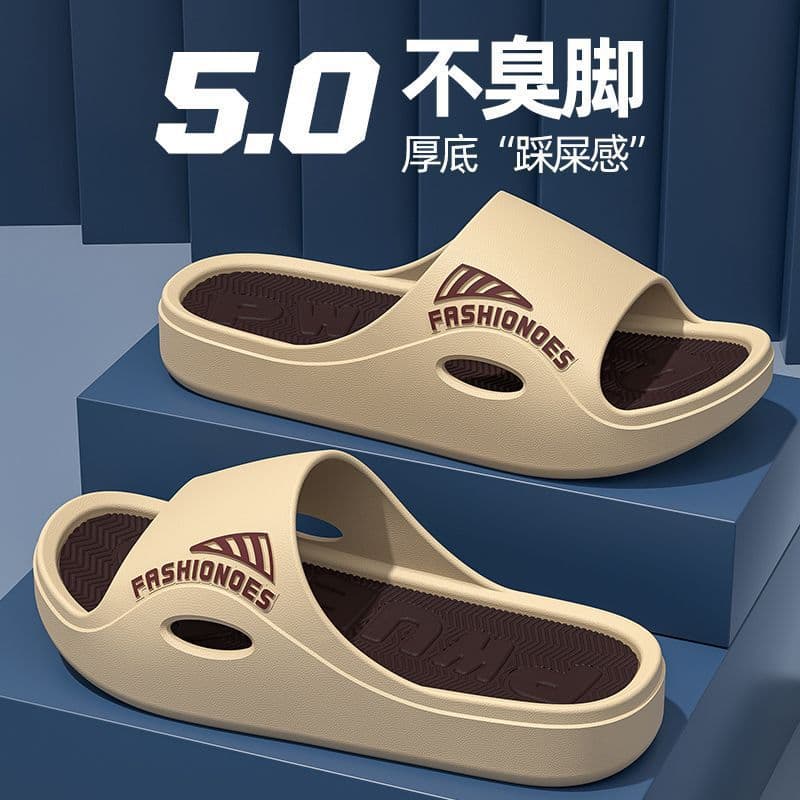 Men's Summer Slippers, Trendy Outdoor Wear, New Home Bathroom Soft Sole Beach Sandals, Couple Style
