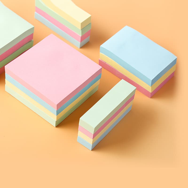 Office Stationery Memo Pads, Tearable Student Strong-Adhesive Message Notes, Creative Colorful Sticky Notes, Cute Memo Pads