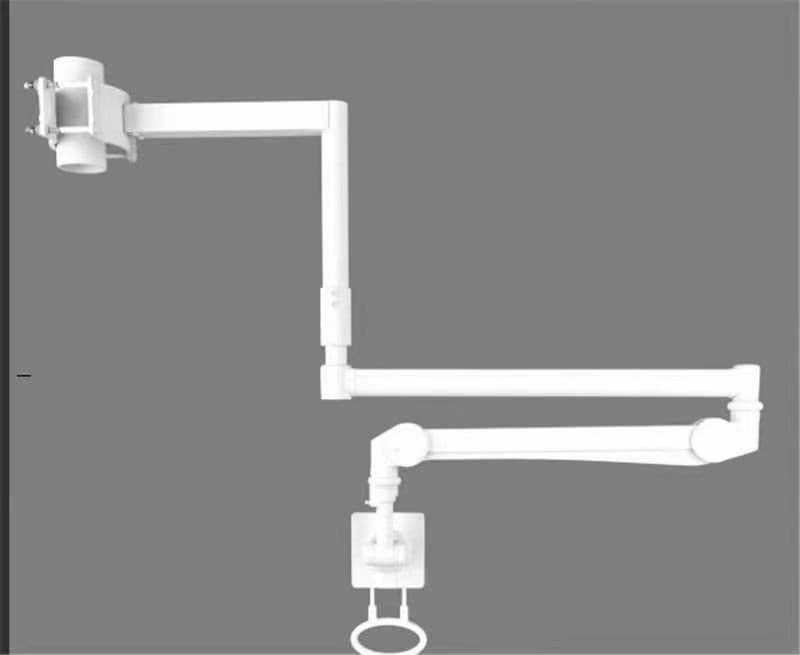 Practical training demonstration of a 1.2-meter domestically produced omnidirectional monitor with a swing boom and swivel arm.