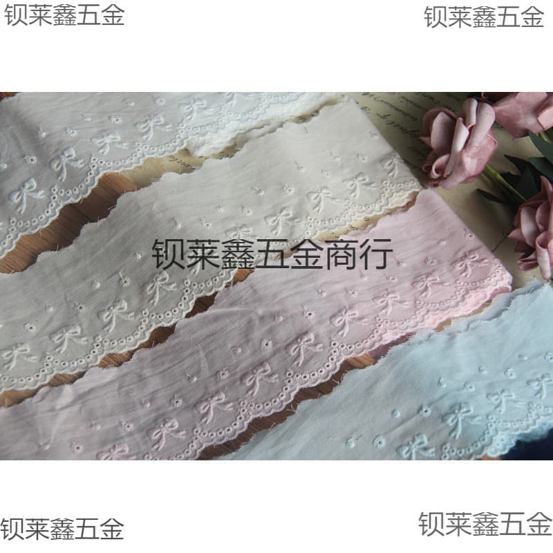 L2G7 Cotton Fabric Handmade DIY Lace Embroidery Accessories Cotton Fabric Embroidery Clothing Fabric Lace Width 6cm