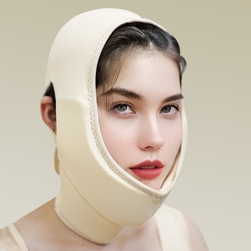 V-Shape Face Slimming Mask for Post-Microsurgery Lifting, Facial Sculpting, Contour Enhancement, Jawline Tightening for Women