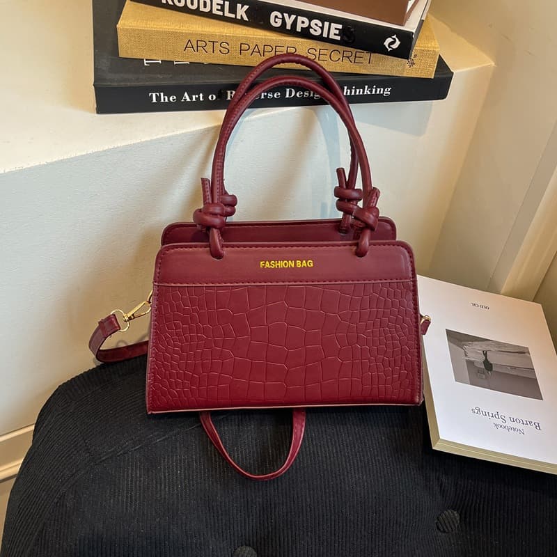 Korean casual handbag for women 2026 new fashionable foreign style crossbody bag spliced niche design small square bag