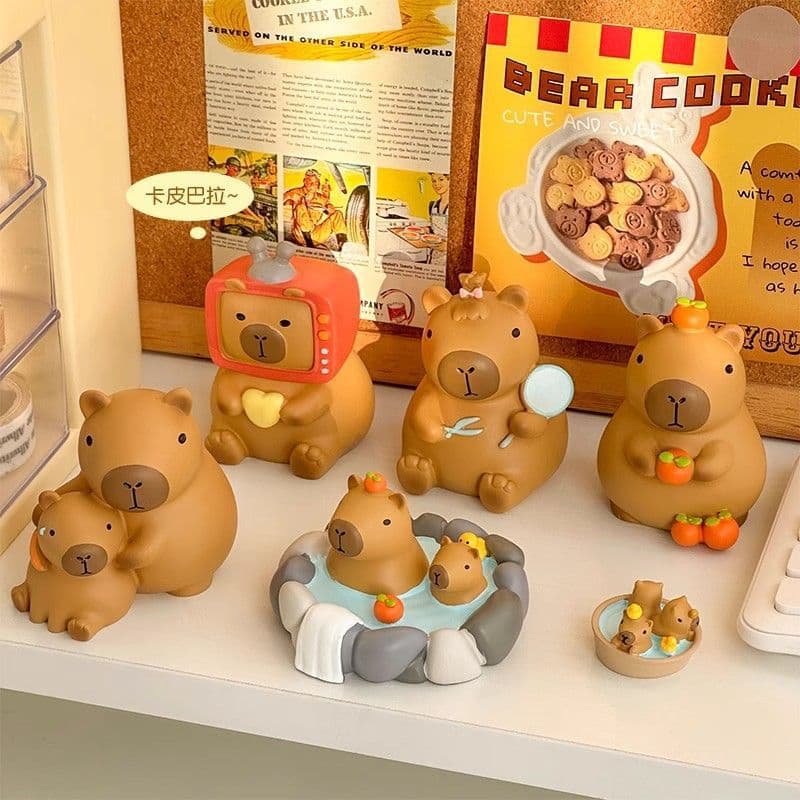 Little Bean Capibala Blind Box Capybara Doll Hand Figure Desktop Ornament Doll Children Girls Gift Trendy Blind Box