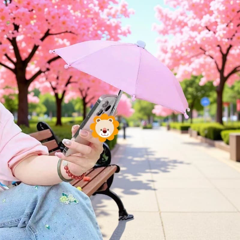 Outdoor Mini Parasol Mobile Phone Sunshade Umbrella Rain Umbrella Wholesale Small Pig Suction Cup Umbrella Sun Protection