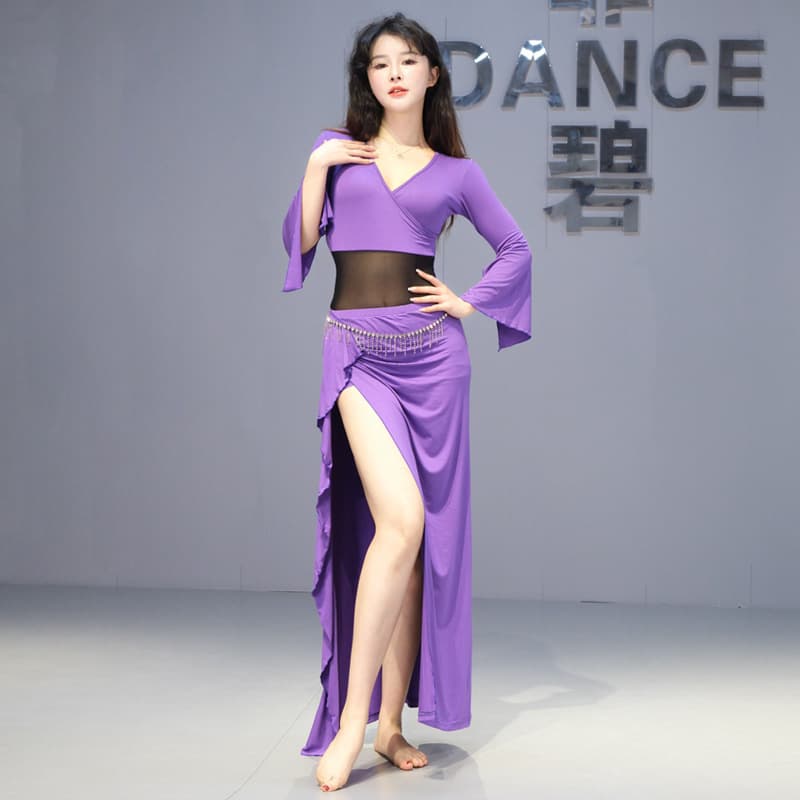 2026 New Belly Dance Practice Oriental Dance Long Skirt Performance Outfit Sexy