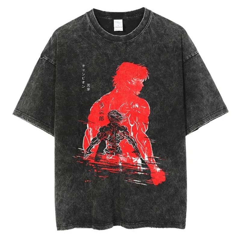 The Grappler Gym Anime T-Shirt Men Plus Size T-Shirt Cotton