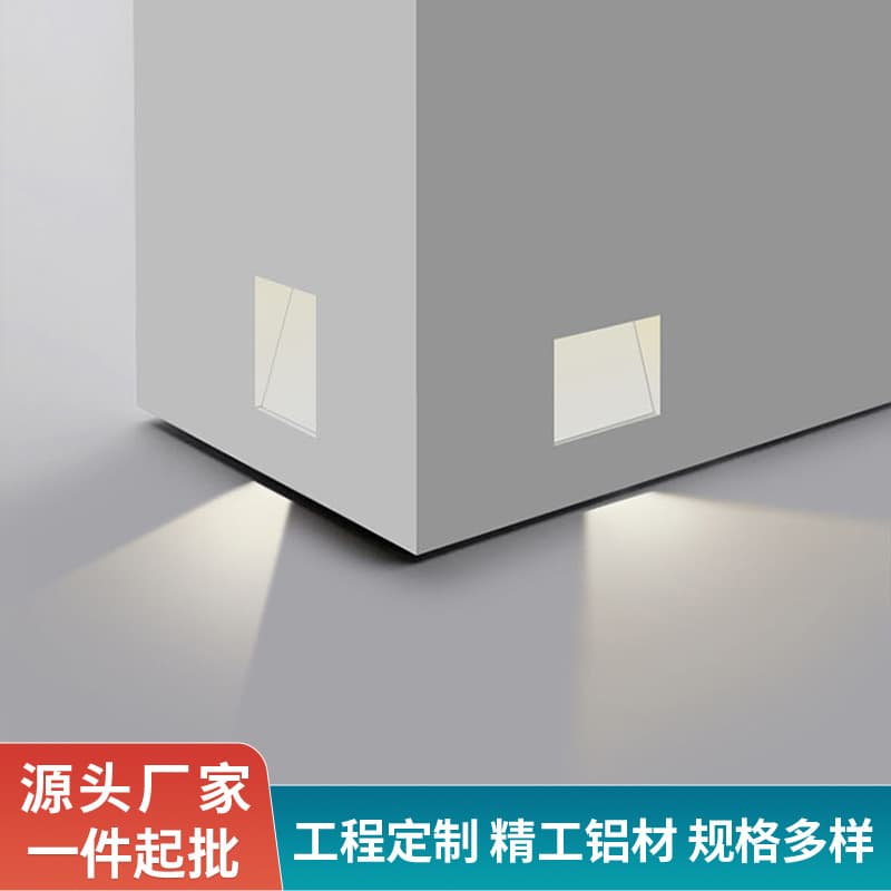 Frameless embedded LED human sensor ground lights, smart corner step hotel tread stair corridor lights