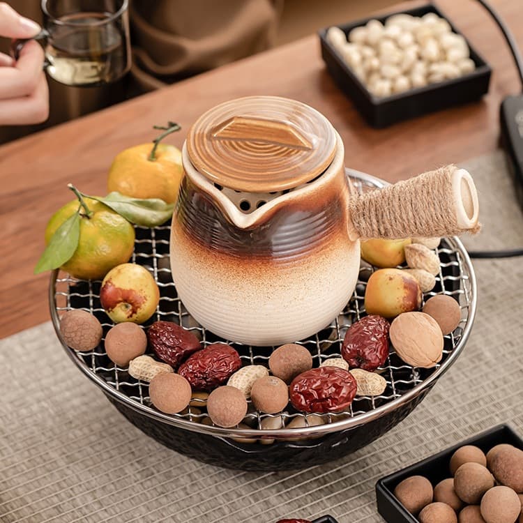 Winter Tea Brewing Electric Ceramic Stove Set Full Home Indoor Heating Stove Set Roasted Tea Canister Tea Pot Tea Making
