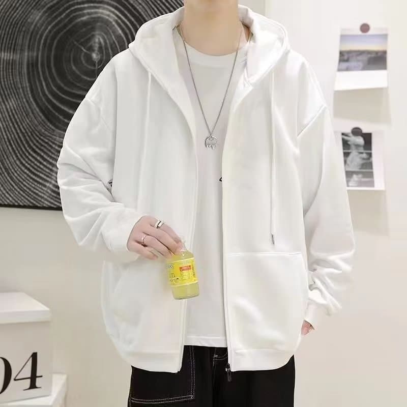 Loose Fit Zipper Hoodie for Men Casual Lightweight Sportswear Comfortable Breathable Streetwear Style Support Custom Logo Printing