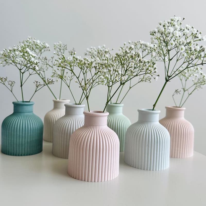 New Ceramic Aromatherapy Bottle with Dried Flowers, Nordic Ins Style Minimalist Hotel Home Perfume Bottle Decoration