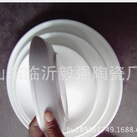 Ceramic Hotel Supplies 6-Inch Fruit Plate Flat Plate Reinforced Porcelain White Fruit Plate Flat Plate Home Dessert Plate