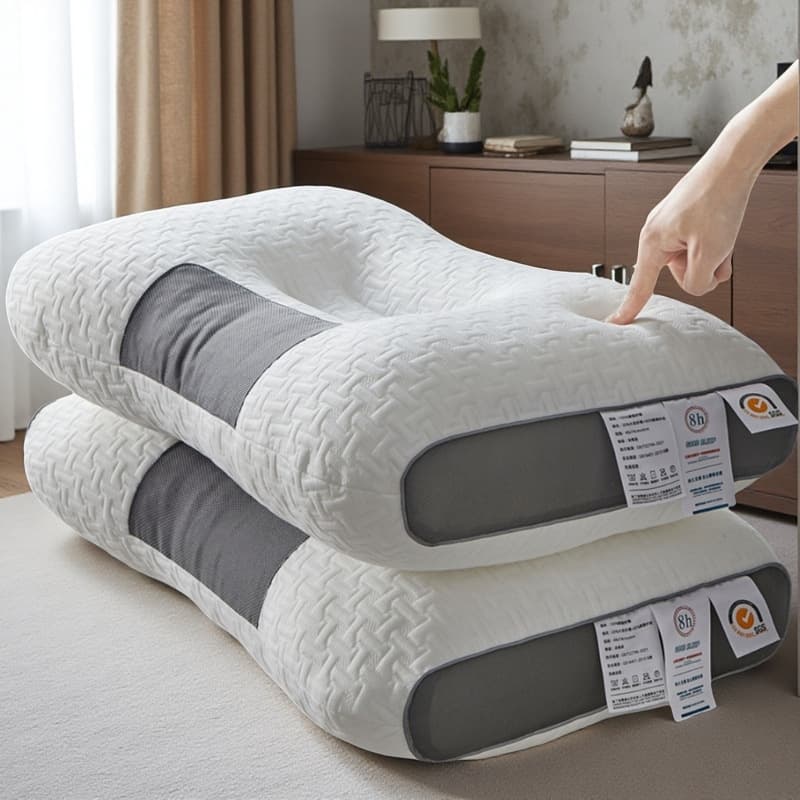 New Pillow for Cervical Spine Support, Sleep Aid, Non-Collapsing Pillow Core, Home Pillow for Side Sleeping and Deep Sleep, Students, Men