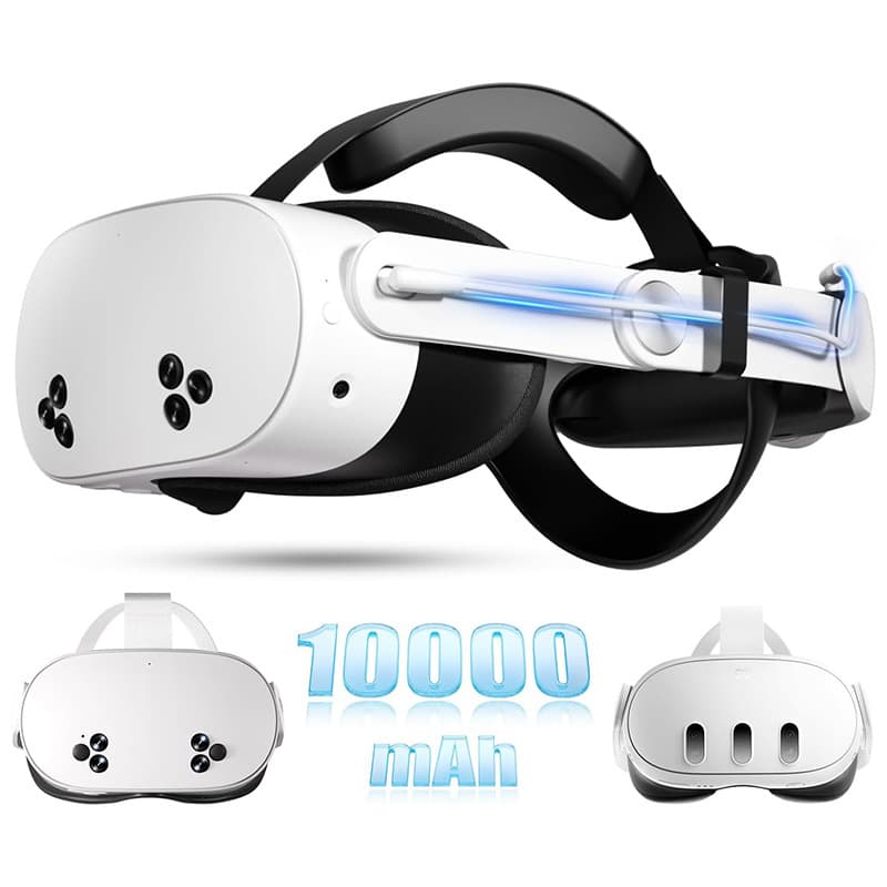 Oculus Quest3/Quest3s Head Strap Battery 10000mAh Fast Charging 18W Power Bank VR Accessory