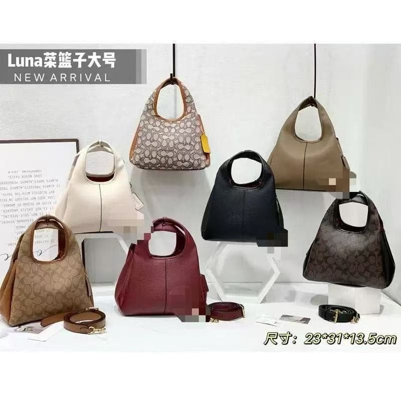 Koujia New Lana Monogram Vintage Basket Bag Handbag Shoulder Crossbody Bag Large Capacity Versatile Casual Women's Bag