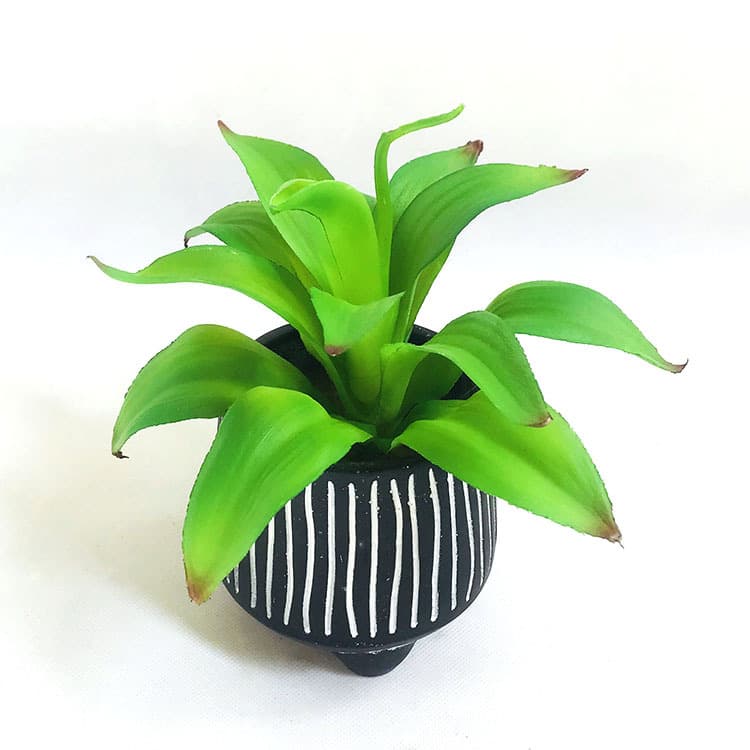 Agave Artificial Reed Succulent Fake Plant Cactus Artificial Grass Flower Cement Potted Plant Home Decoration