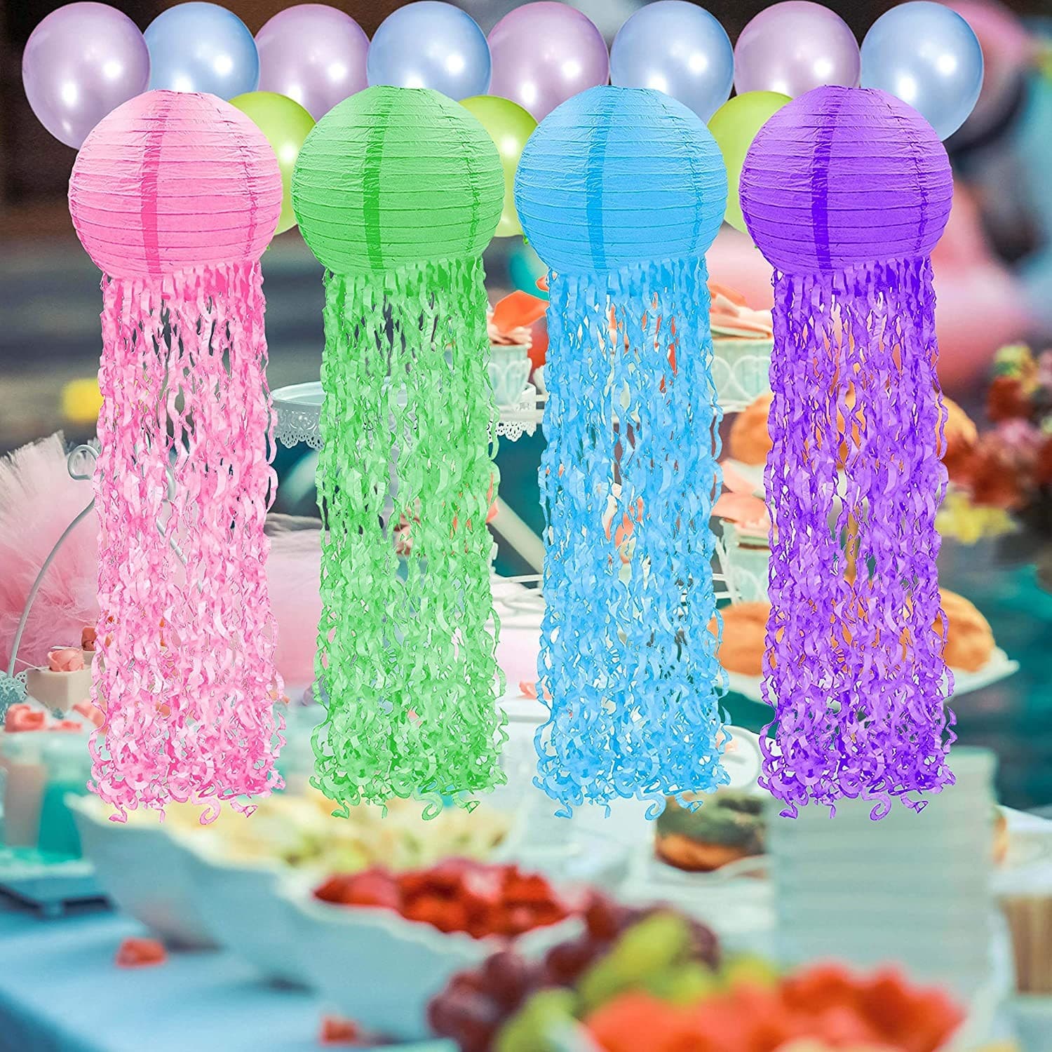 Cross-border Jellyfish Lanterns, Mermaid Themed Party Bestseller Customization, Aquarium Background Decoration Jellyfish Paper Lanterns
