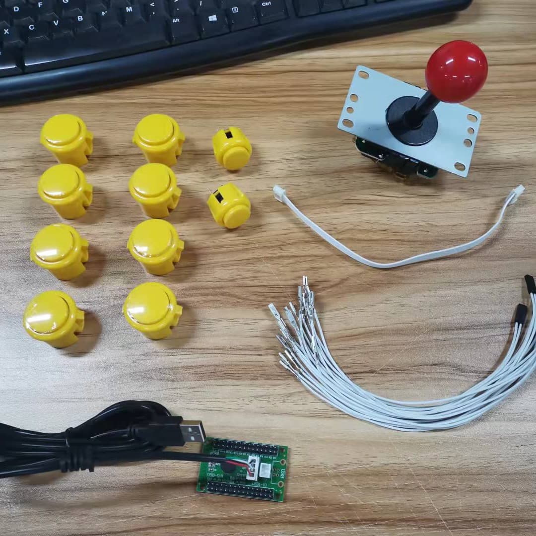 DIY arcade Rocker kit USB computer handle game control board three and rocker button panel bottom box accessories