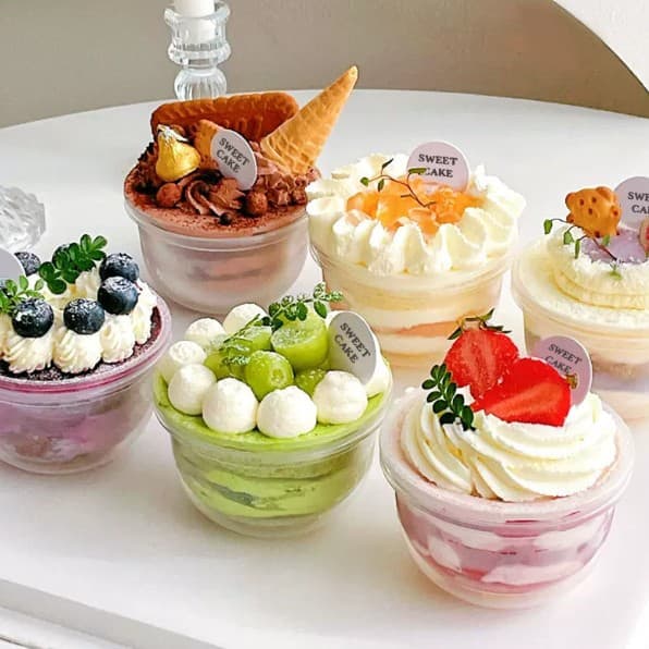 Bobo cake cup U-shaped fat cup mousse layer cake cup milkshake pudding cup dessert wood bran cup packaging box