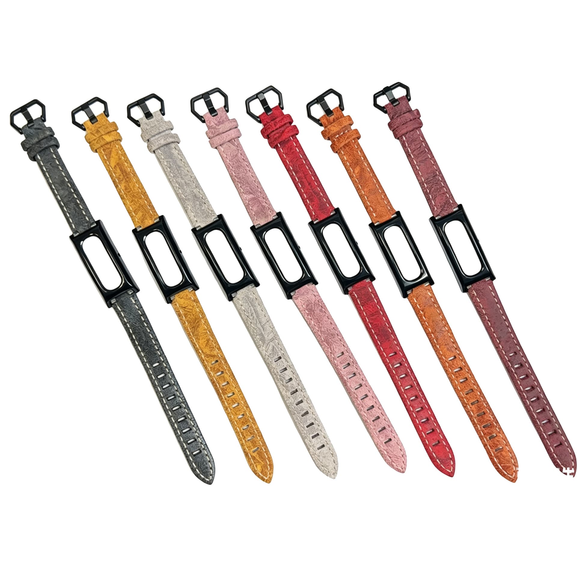 Compatible with Google Fitbit Air Smart Band Leather Strap Fitbit Air Vintage Strap