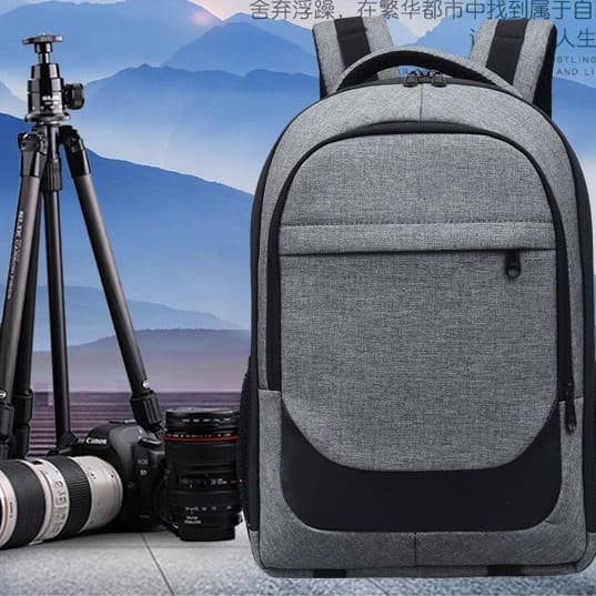 Yasiqi Double-Shoulder Camera Bag Photography Bag SLR Camera Bag Digital Backpack Portable Mirrorless Lens Waterproof