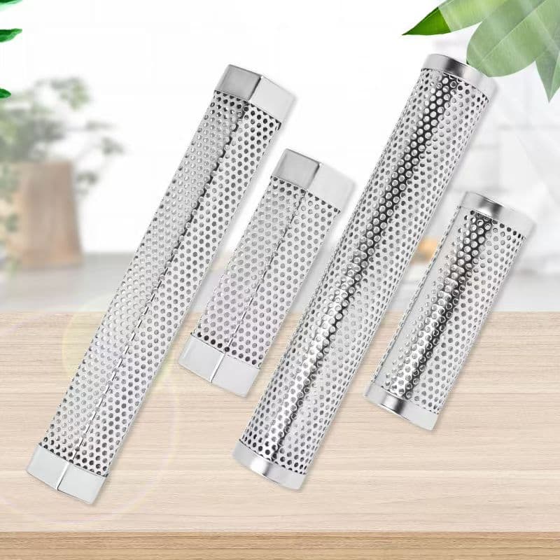 BBQ Outdoor Stainless Steel 430 Smoking Tubes, Square/Hexagonal, 6-inch/8-inch/10-inch, Portable