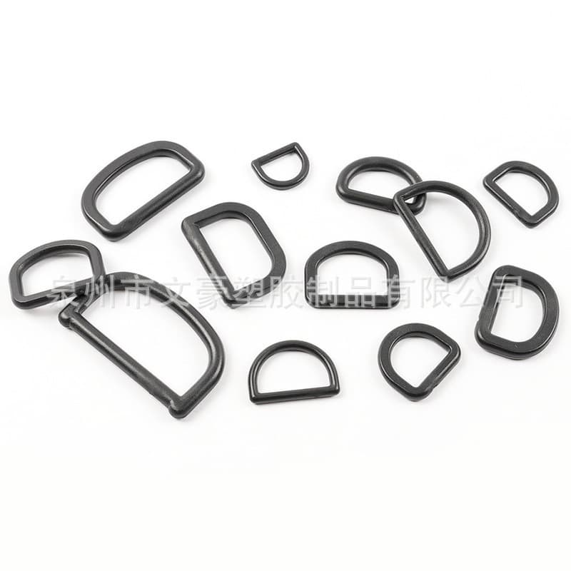 Elastic band plastic nylon adjustment buckle D buckle kettle webbing clothes strap buckle semi-circle school bag buckle accessories