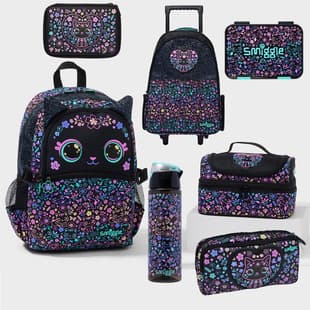 Australian Smiggle Backpack, Large Capacity Trolley School Bag for Primary and Secondary Students, Double Shoulder Bag for Girls, Trolley Backpack