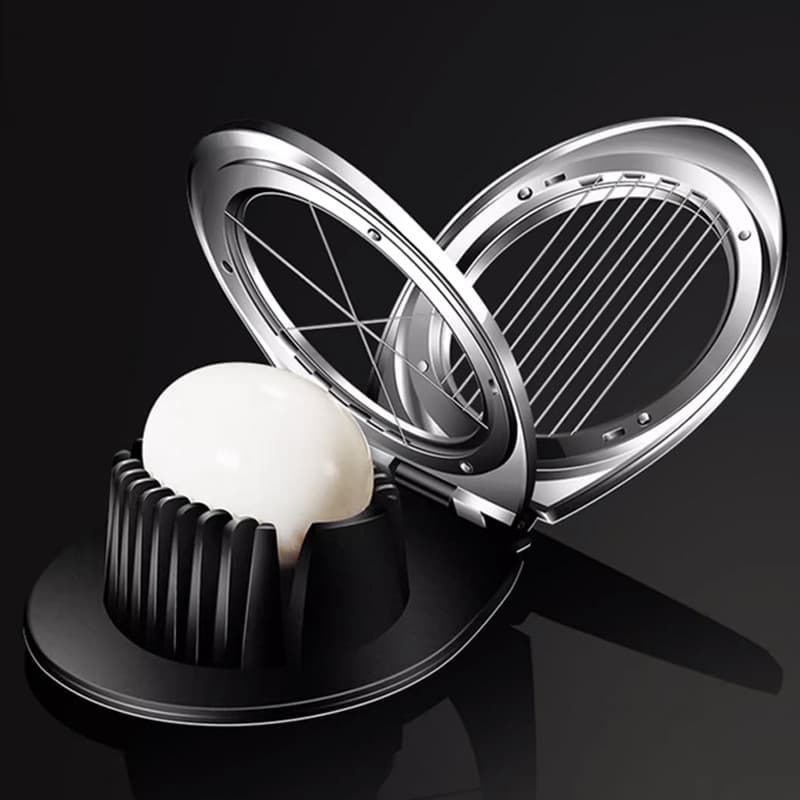Zinc Alloy Egg Slicer for Cooked Chicken and Duck Eggs, Egg Flower Slicer, 2-in-1 Multi-Purpose Egg Slicer