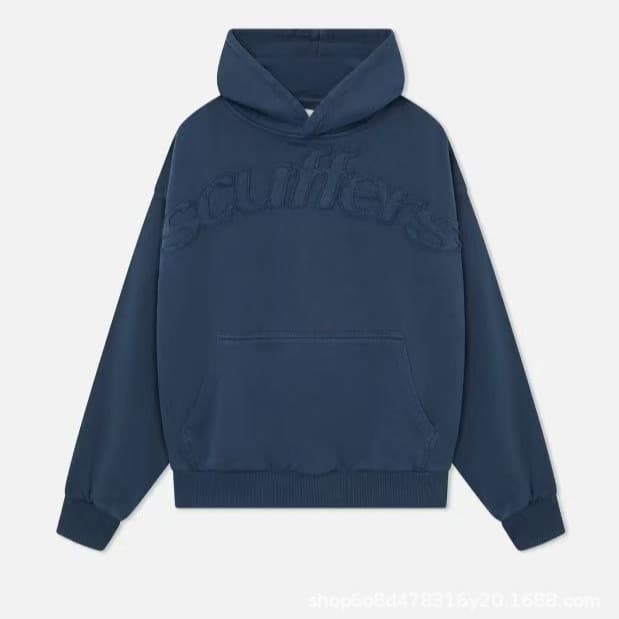 E258 Youth Trend Hooded Sweatshirt New Loose Comfortable Solid Color Letter Print Sweatshirt Daily Commute Teenagers