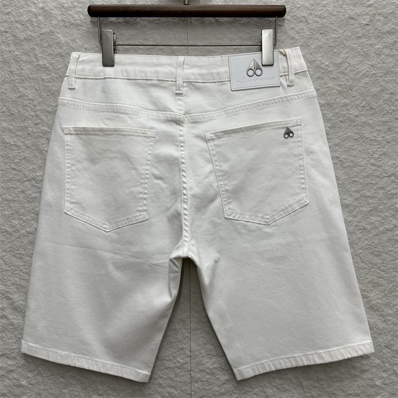 2026 Summer Black and White Denim Shorts for Men, Slim Fit Stretch Casual Knee-Length Shorts, High-End Fashion