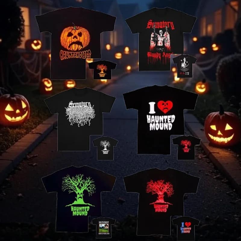 European Size Cotton T-Shirt Streetwear American Halloween Tshirts Y2K Mens Womens