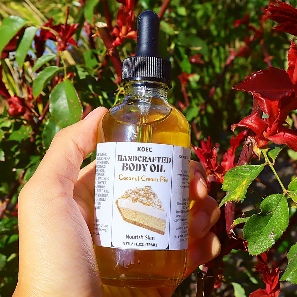 KOEC Coconut Body Oil Moisturizing Full-Body Nutritious Skin Care Massage Essential Oil for Dry And Oily Skin Hydrating And Softening