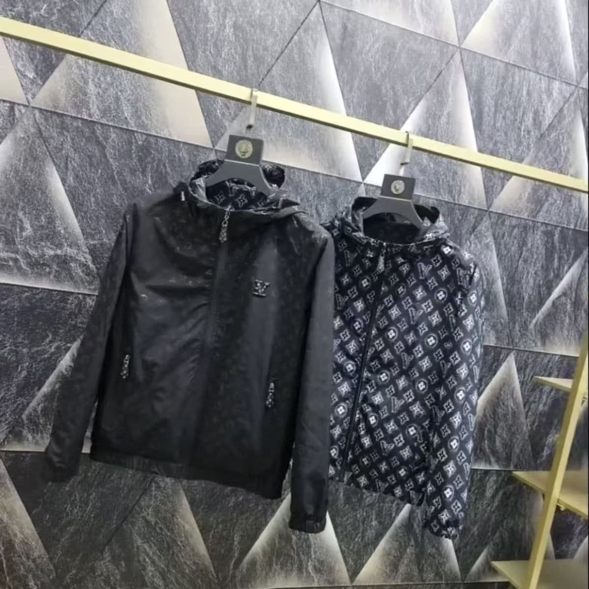 Trendy Brand 2025 Men's New Casual Hooded Jacket Stylish Versatile Spring and Autumn Reversible Fashion Top