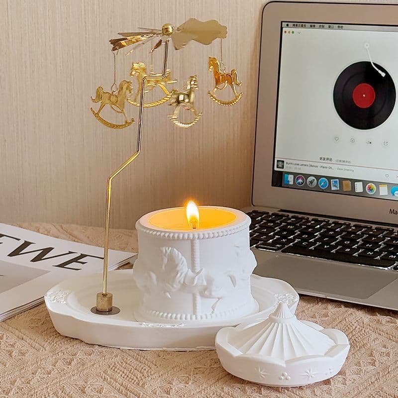 Carousel Aromatherapy Candle Birthday Gift for Women Friends Graduation Premium Long-Lasting Fragrance Gift Box Set