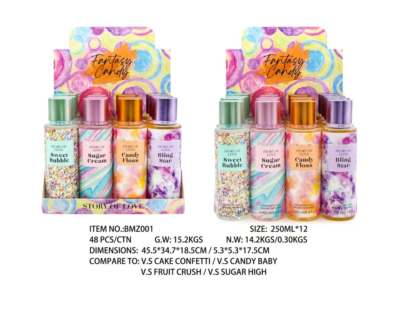 Cross-border Perfume 250ml Fragrance Spray Victoria Men Women Body Spray Perfume Light Scent Victoria Europe and America
