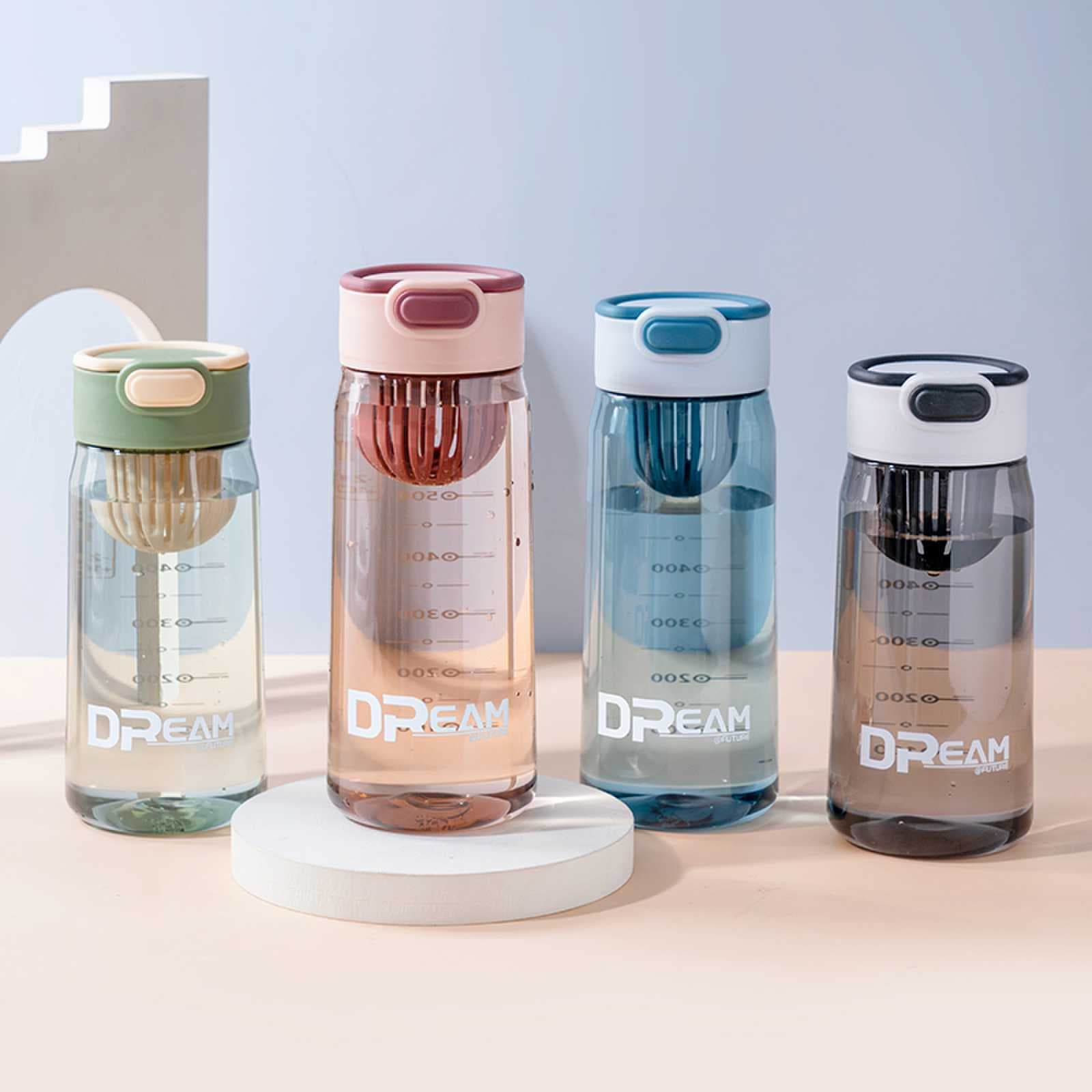 Creative New Double-Drink Pop-Up Lid Water Bottle, Portable Cup Large Capacity Summer Portable Plastic Student Sports Cup Wholesale
