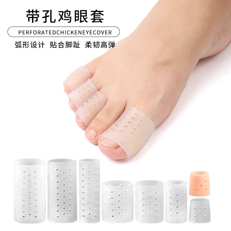 Double-opening Breathable Toe Corn Cover, Soft Anti-friction Toe Sleeve for High Heels, Silicone Finger Guard