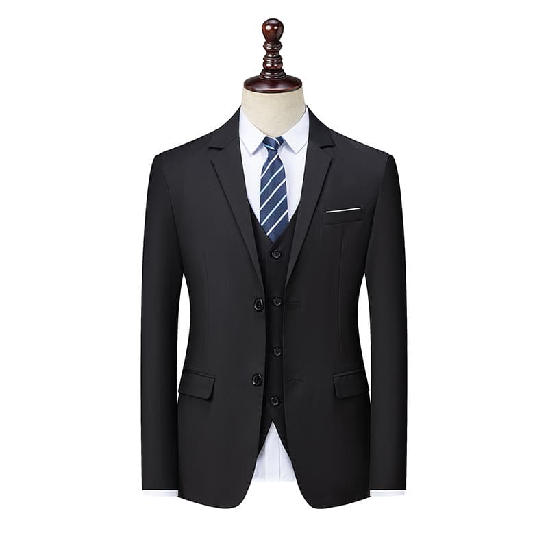 Cross-border Supply Men's Suit Black Casual Formal Business Wear New Wedding Blazer Korean Slim Fit Jacket