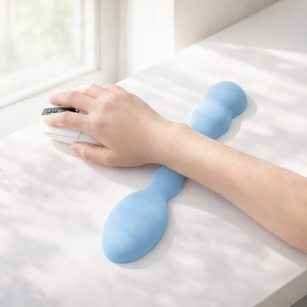 Spoon-shaped Silicone Wrist Rest Mouse Pad Office Keyboard Hand Support Cute Mouse Pad for Women High Appearance