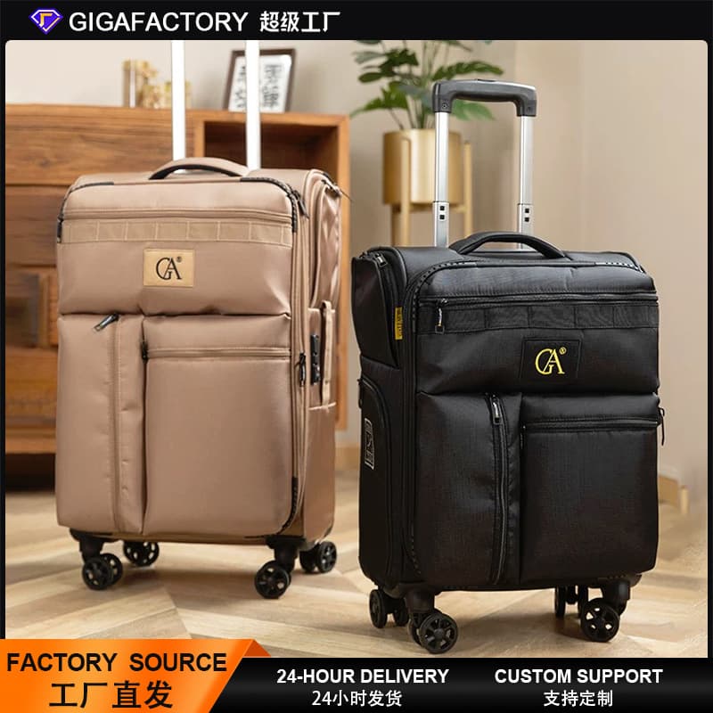 Ultra-Light Oxford Fabric Luggage 28-Inch Large Capacity Trolley Case for Men, 20-Inch Carry-On Suitcase for Women with Spinner Wheels