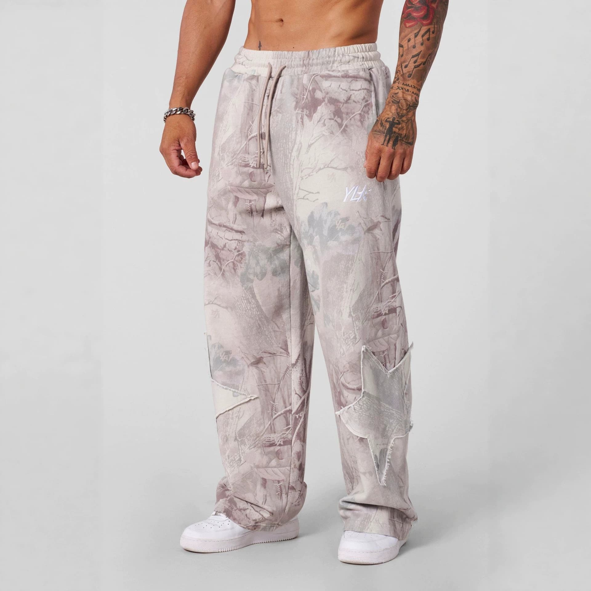 YOUNGLA New Men's Athletic Jogger Pants Muscle Workout Training Pants Straight-Leg Casual Mid-Rise Long Pants