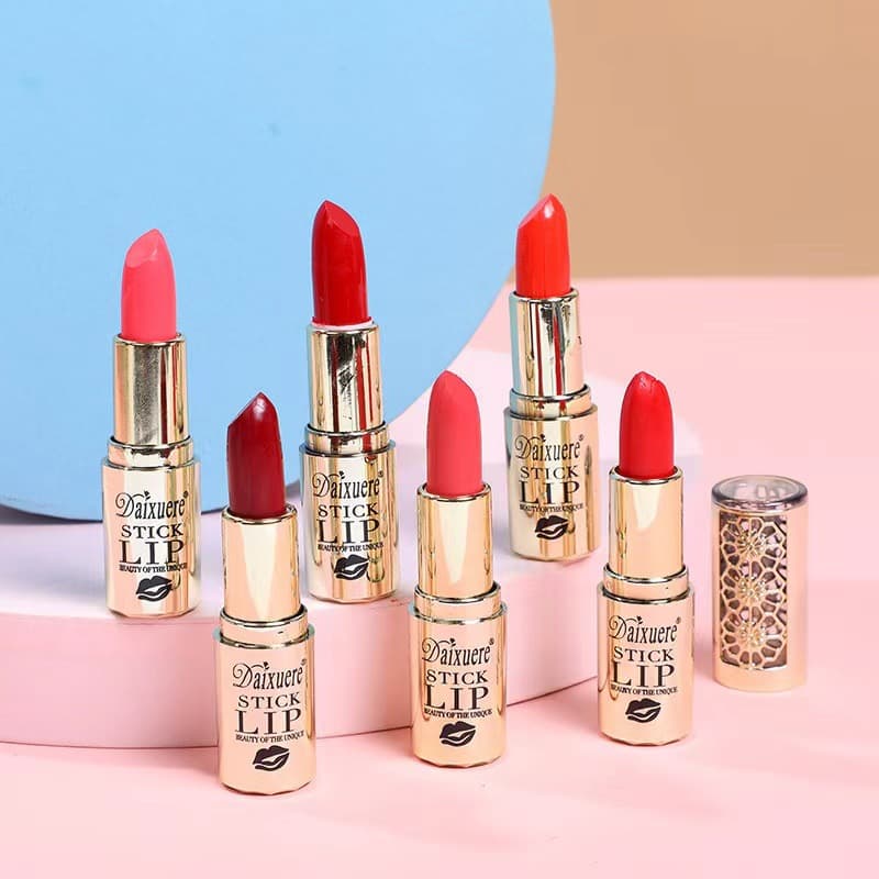 [24-Pack] Student Lipstick Moisturizing Long-Lasting Lip Balm Hydrating Non-Stick Cup Bean Paste Color Lipstick for Students and Pregnant Women