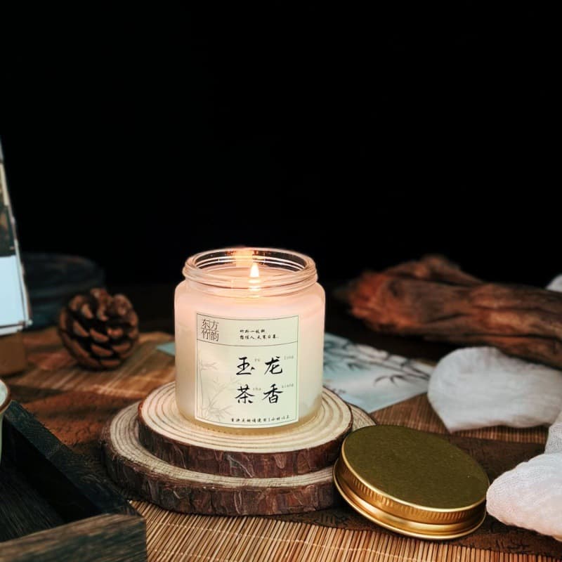 Factory wholesale Yulong Tea Scented Candle Frosted Cup Candle Scented Candle Source Factory Souvenir Candle Matching