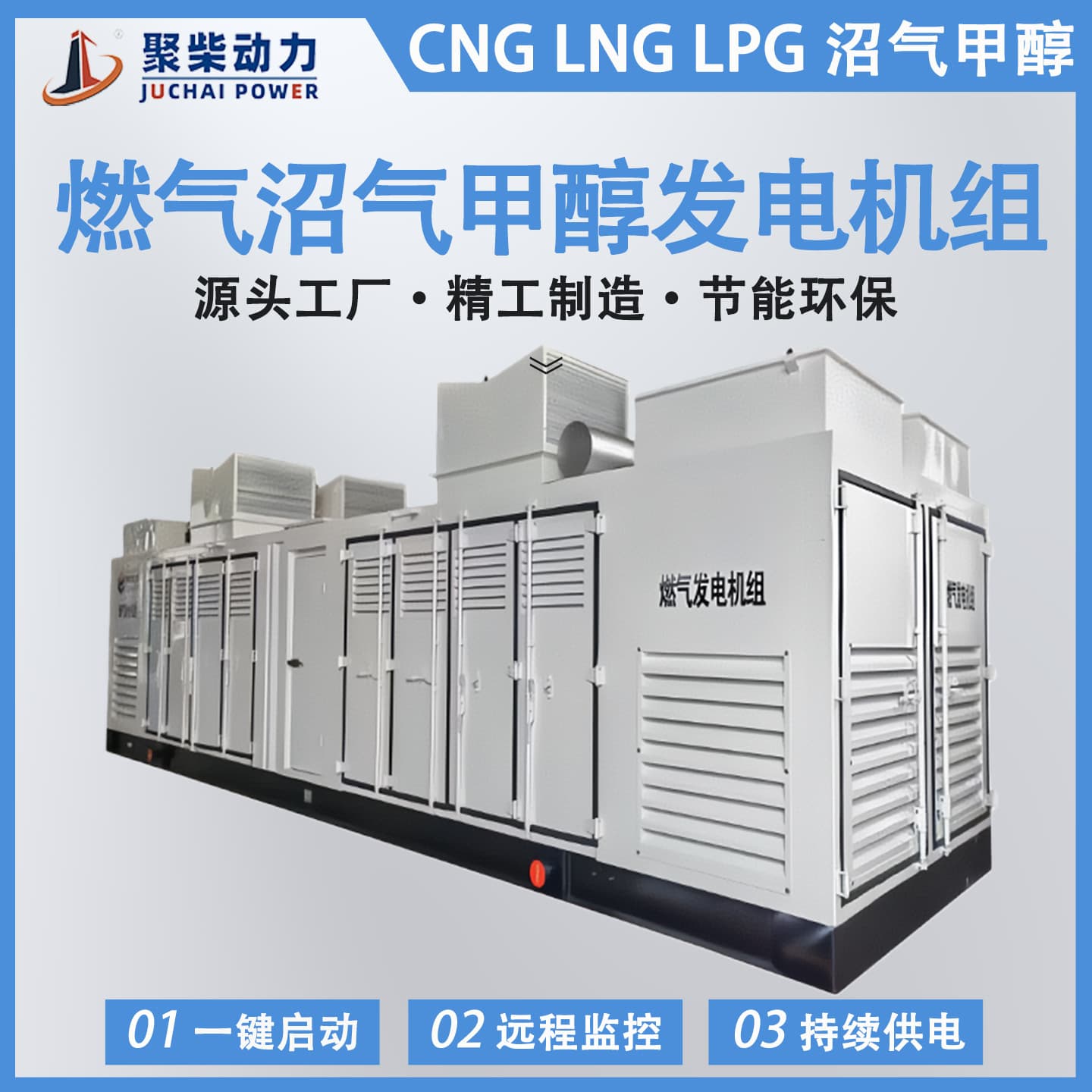 Containerized 1000KW Biogas Generator Set 1000MW Methanol 1000KW Natural Gas Generator Set
