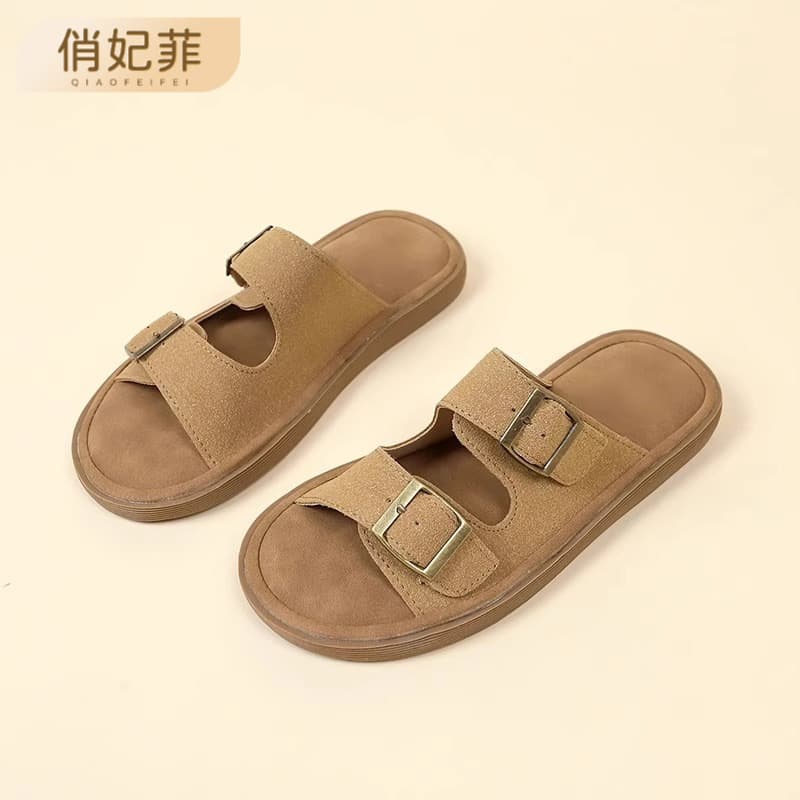 Flat Slide Sandals for Women Summer Outdoor Half Slippers 2024 New Beach Shoes Fishing Birkenstock Style Sandals