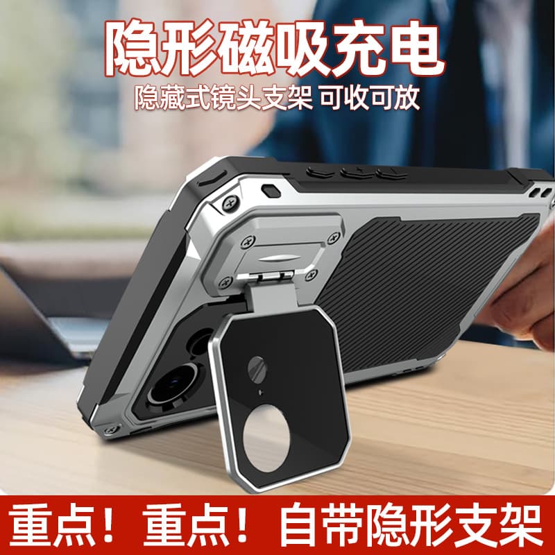 Compatible with iPhone 17e Rugged Case 16 Pro Max Lens Bracket Protective Cover Soft Silicone Full Coverage Magnetic