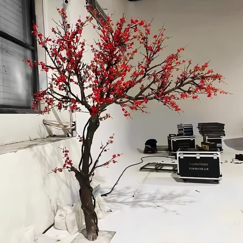 Large Artificial Wax Plum Tree, Fake Tree for Living Room Decoration, Cherry Blossom, Peach Blossom, Wishing Tree, Floor Landscape