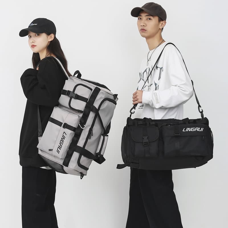 Multi-purpose shoulder crossbody bag portable large capacity lightweight travel bag backpack duffel bag sports fitness bag