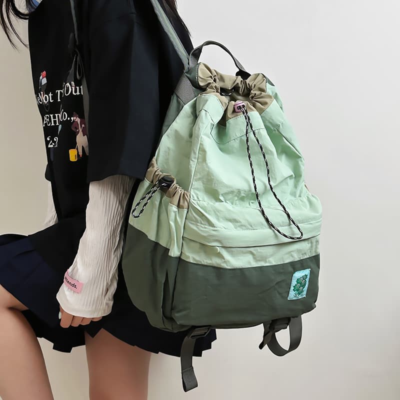 New 2024 Lightweight Casual Backpack with Drawstring Fit, Outdoor Sports, Hiking, Large Capacity Travel Bag